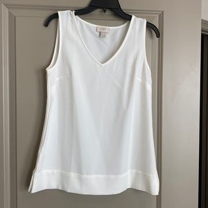 White sleeveless top - LOFT size S